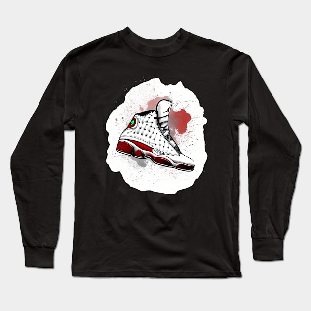 AJ XIII Long Sleeve T-Shirt by Buff Geeks Art